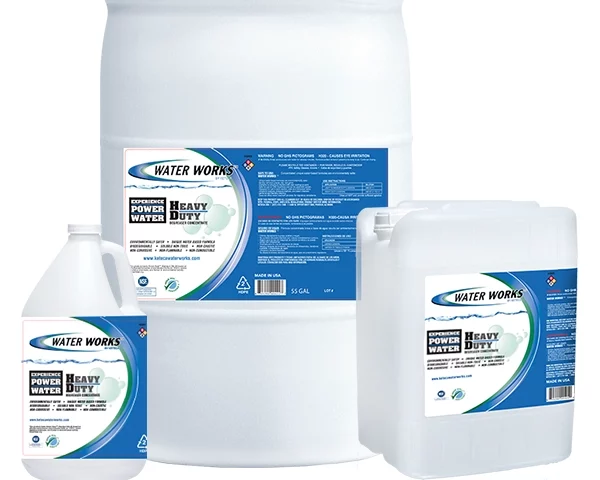Water Works™ by Keteca Heavy Duty Degreaser does not contain any chelating ingredients such as EDTA, phosphates, or chlorinated solvents.